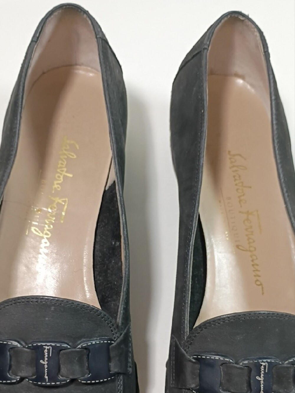 Salvatore Ferragamo Black Suede Loafers - Picture 3 of 8